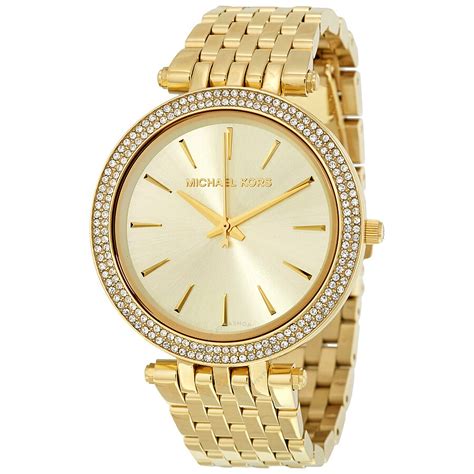 michael kors darci gold tone glitz watch|michael kors watch bands.